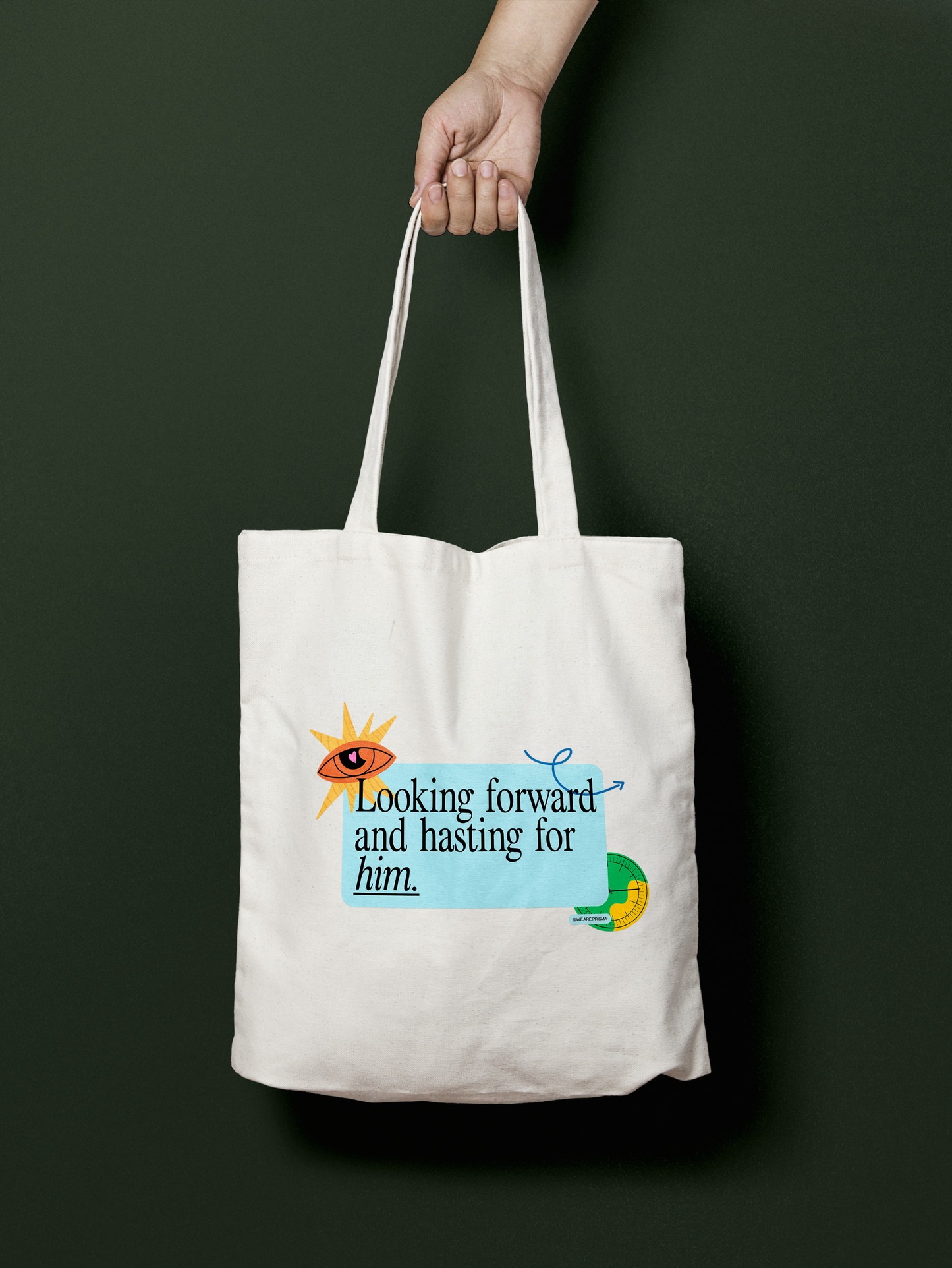Waiting for Him - Tote Bags