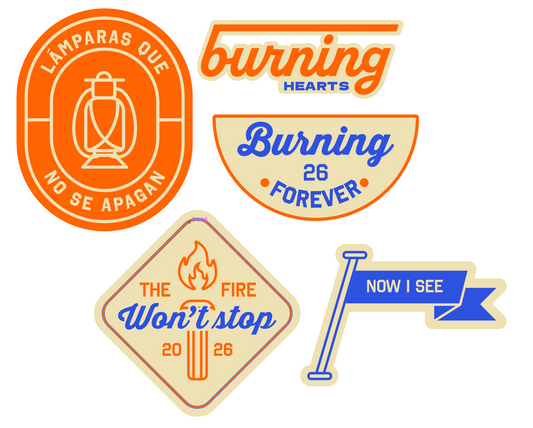 LOGOS Sticker Pack 2026 – “Burning Hearts Collection”